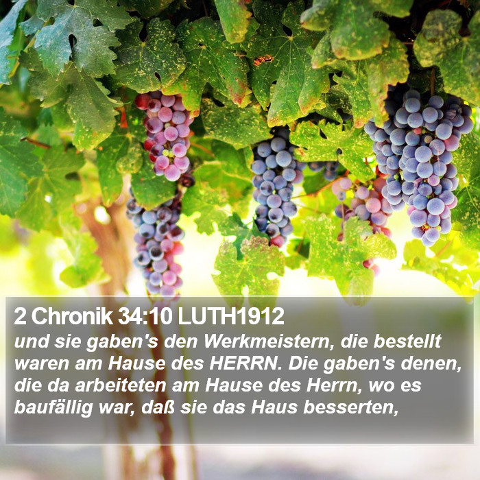 2 Chronik 34:10 LUTH1912 Bible Study