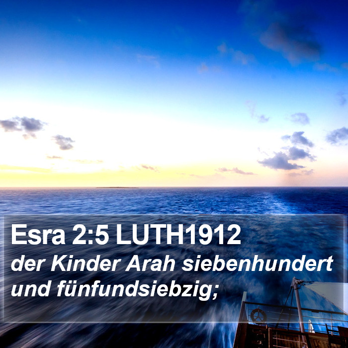Esra 2:5 LUTH1912 Bible Study