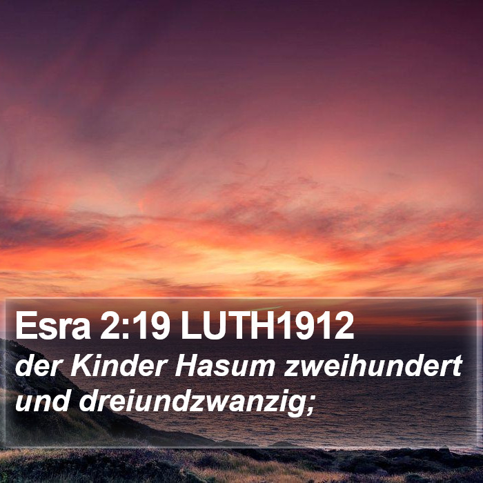 Esra 2:19 LUTH1912 Bible Study
