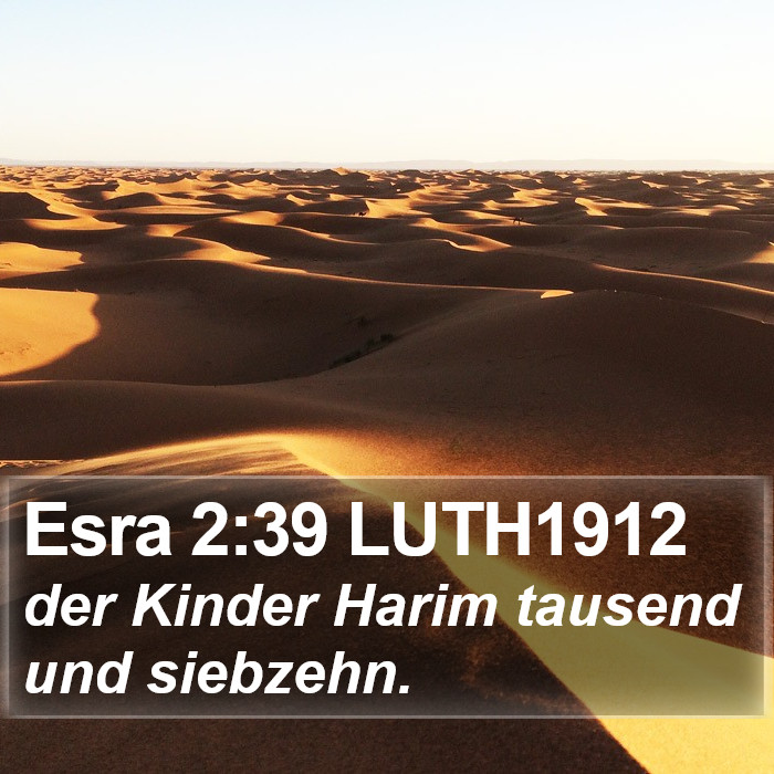 Esra 2:39 LUTH1912 Bible Study