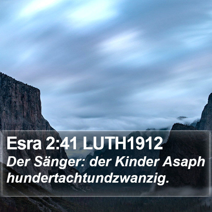 Esra 2:41 LUTH1912 Bible Study