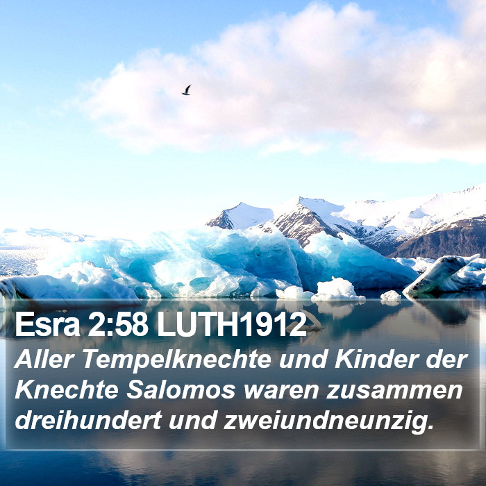 Esra 2:58 LUTH1912 Bible Study