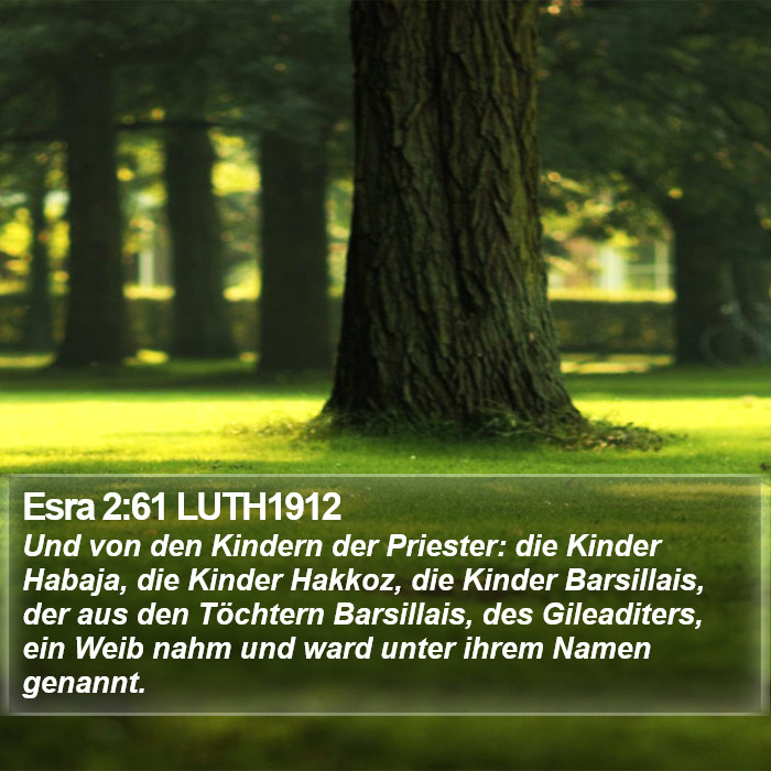 Esra 2:61 LUTH1912 Bible Study