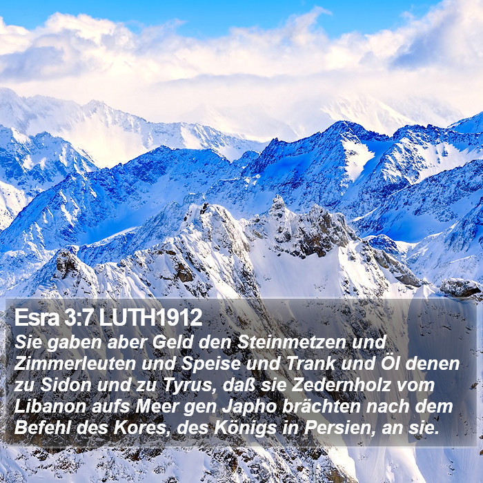 Esra 3:7 LUTH1912 Bible Study