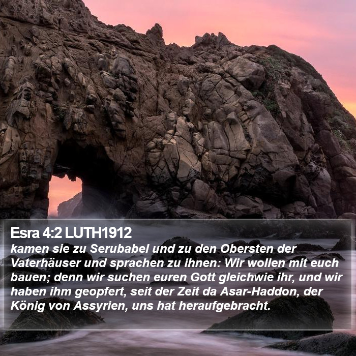 Esra 4:2 LUTH1912 Bible Study