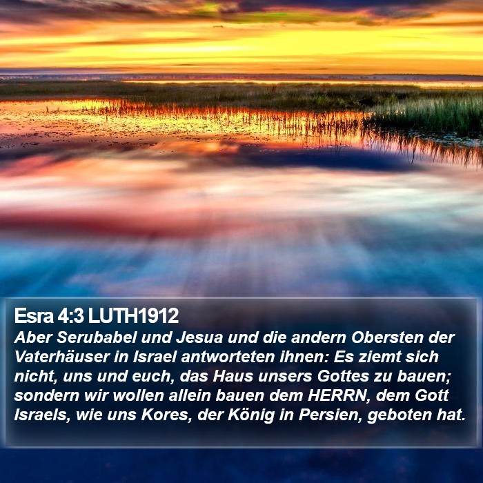 Esra 4:3 LUTH1912 Bible Study