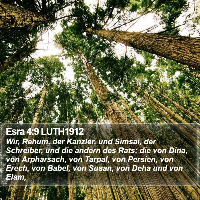 Esra 4:9 LUTH1912 Bible Study
