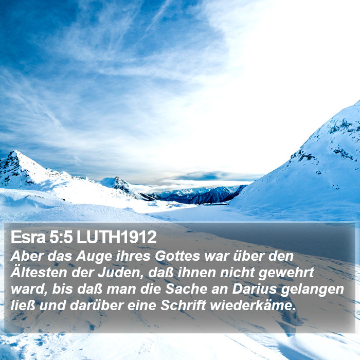 Esra 5:5 LUTH1912 Bible Study