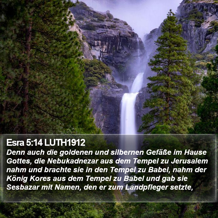 Esra 5:14 LUTH1912 Bible Study