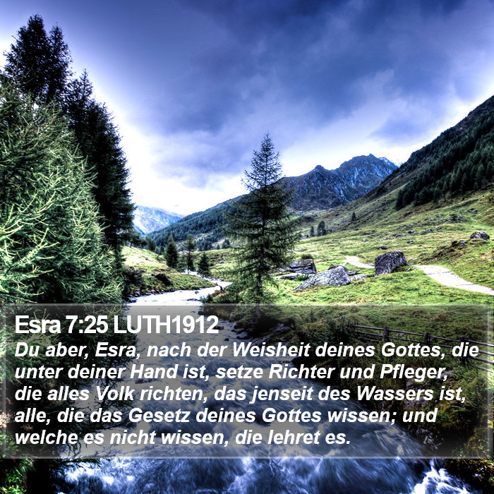 Esra 7:25 LUTH1912 Bible Study