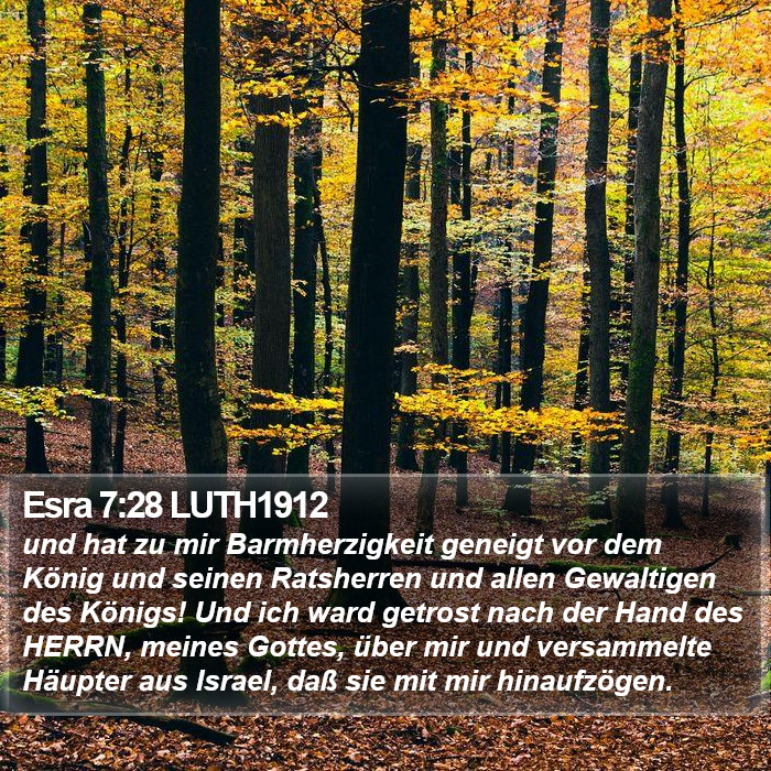 Esra 7:28 LUTH1912 Bible Study