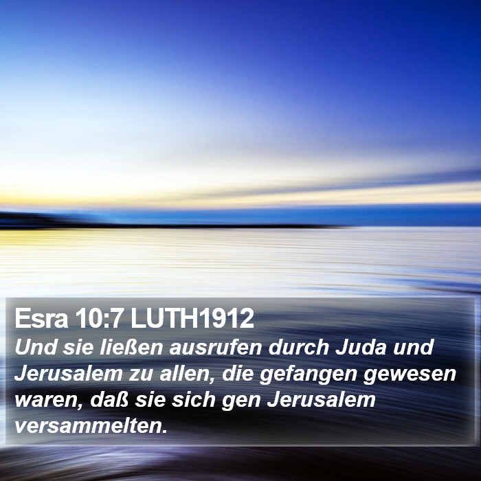 Esra 10:7 LUTH1912 Bible Study