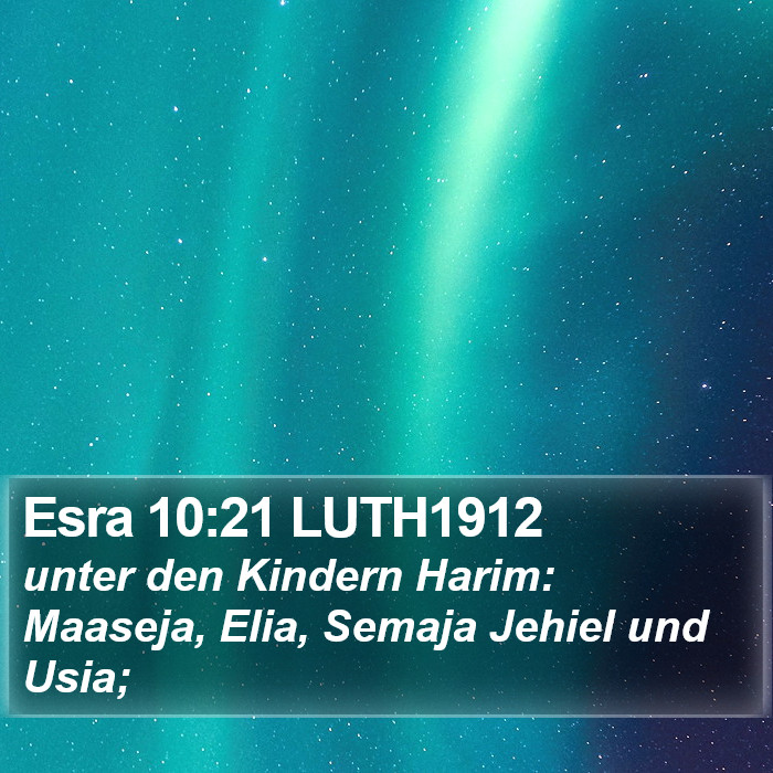 Esra 10:21 LUTH1912 Bible Study