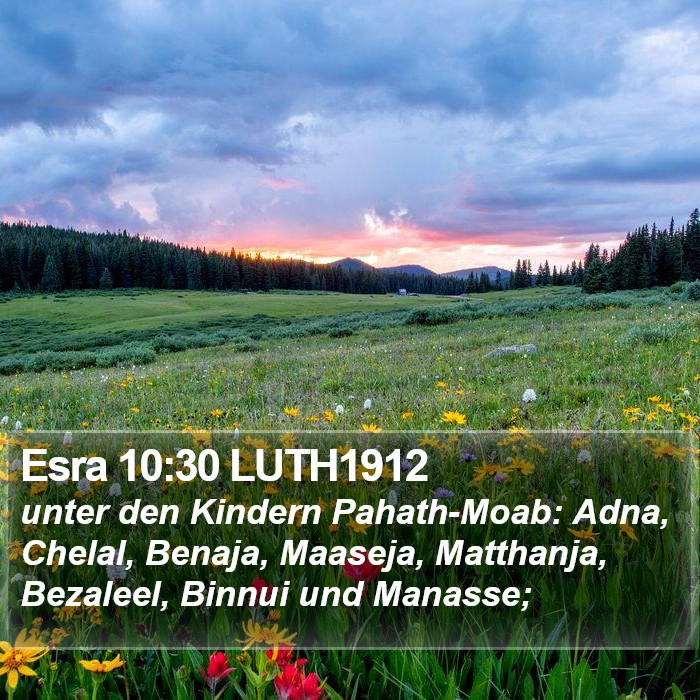 Esra 10:30 LUTH1912 Bible Study