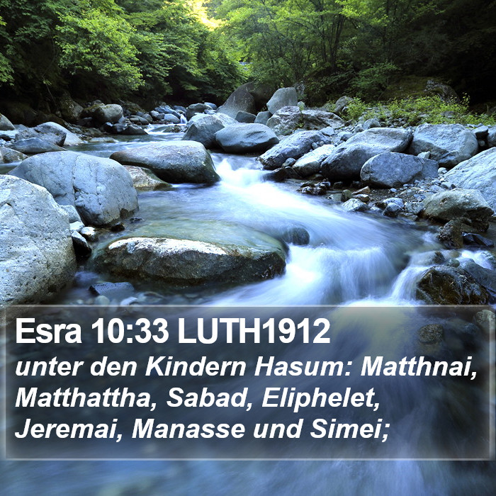 Esra 10:33 LUTH1912 Bible Study