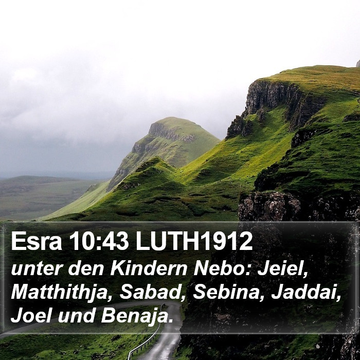 Esra 10:43 LUTH1912 Bible Study