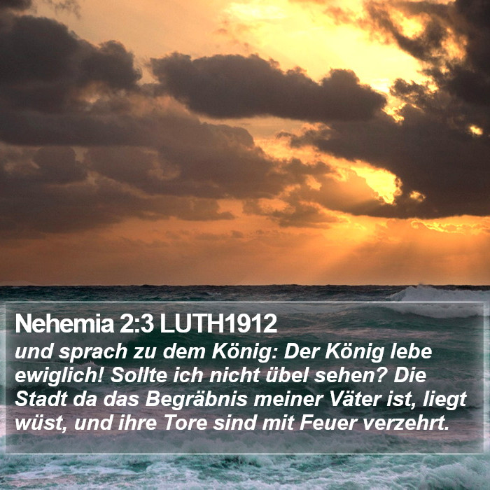 Nehemia 2:3 LUTH1912 Bible Study