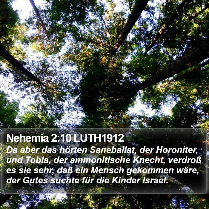 Nehemia 2:10 LUTH1912 Bible Study