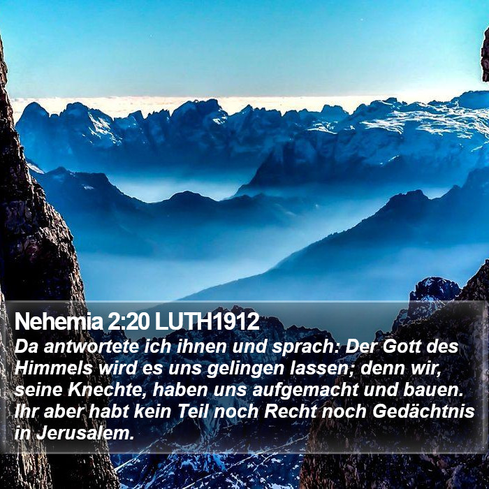 Nehemia 2:20 LUTH1912 Bible Study