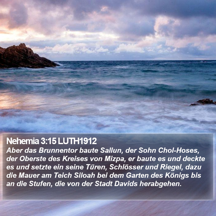 Nehemia 3:15 LUTH1912 Bible Study