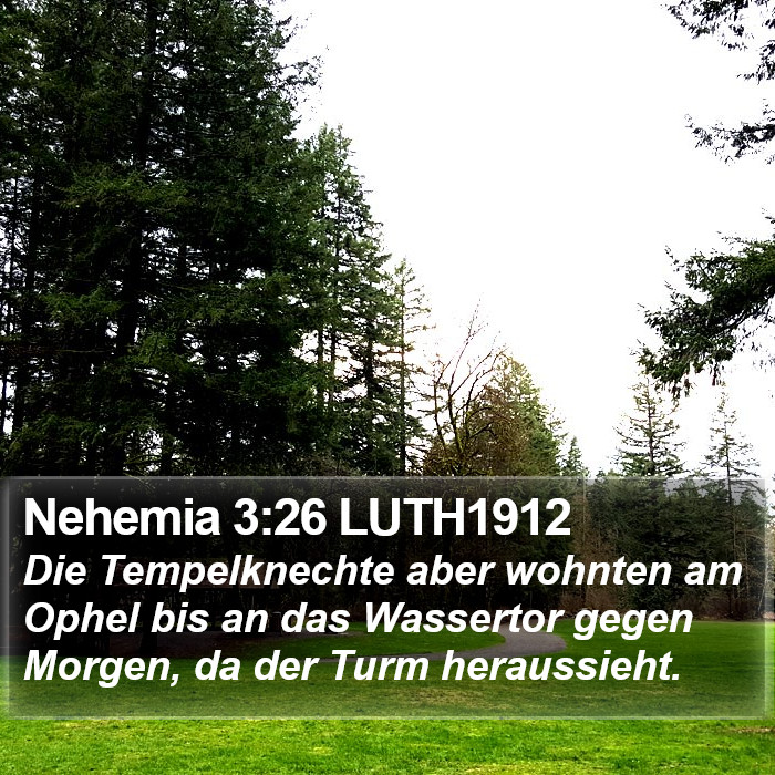 Nehemia 3:26 LUTH1912 Bible Study