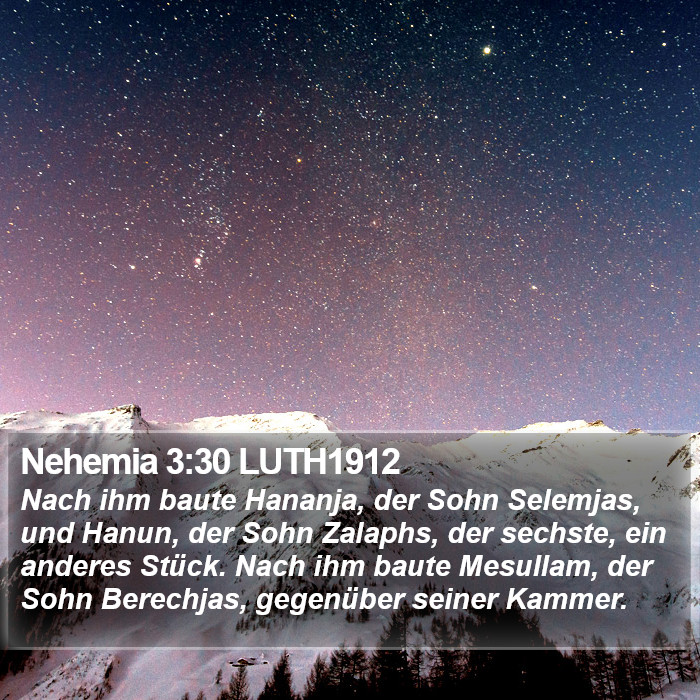 Nehemia 3:30 LUTH1912 Bible Study