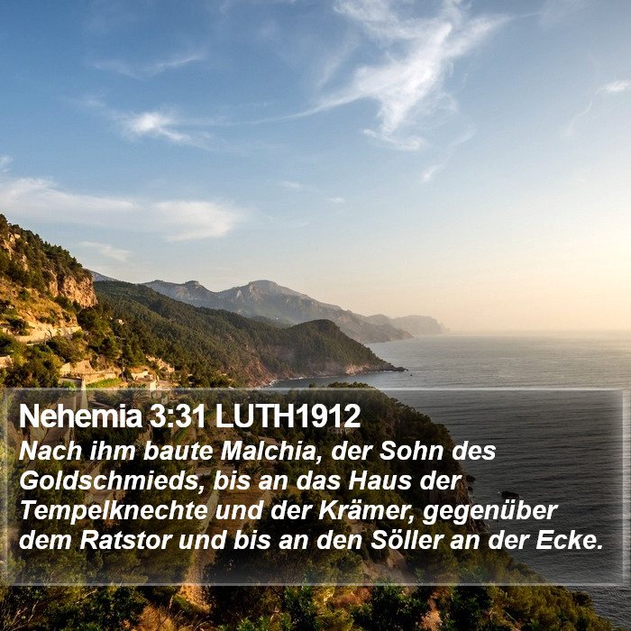 Nehemia 3:31 LUTH1912 Bible Study