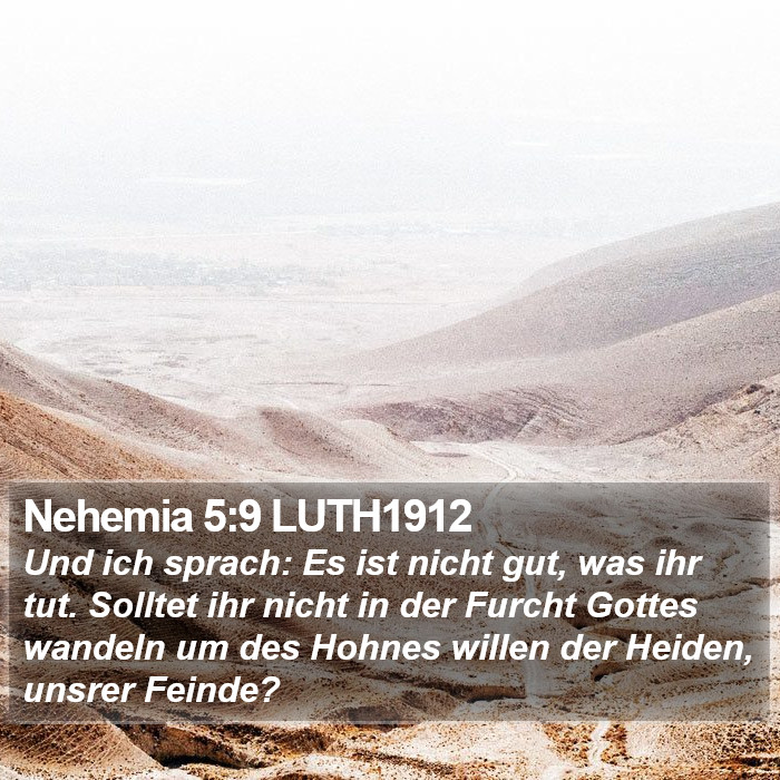 Nehemia 5:9 LUTH1912 Bible Study