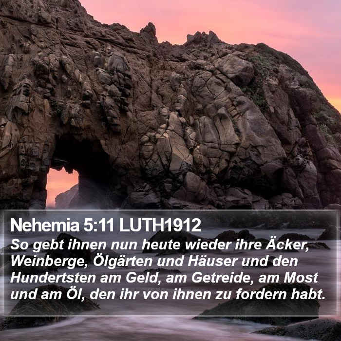 Nehemia 5:11 LUTH1912 Bible Study