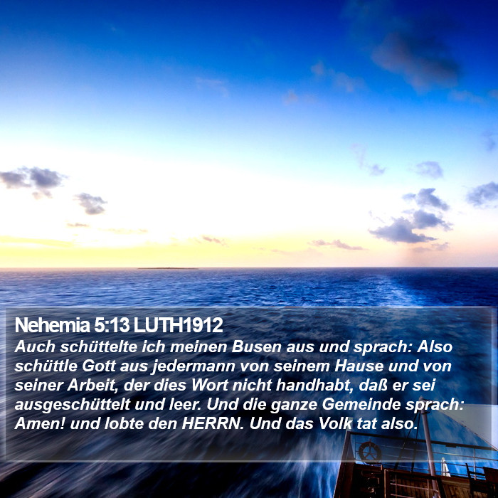 Nehemia 5:13 LUTH1912 Bible Study