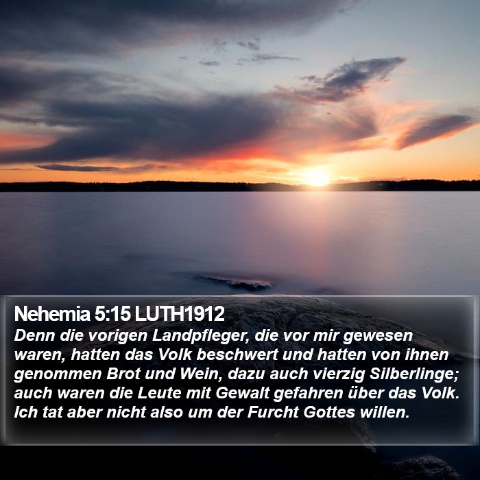 Nehemia 5:15 LUTH1912 Bible Study