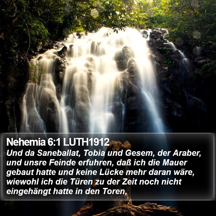 Nehemia 6:1 LUTH1912 Bible Study