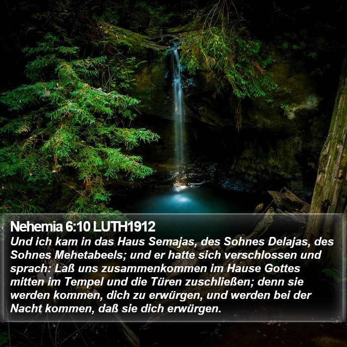 Nehemia 6:10 LUTH1912 Bible Study