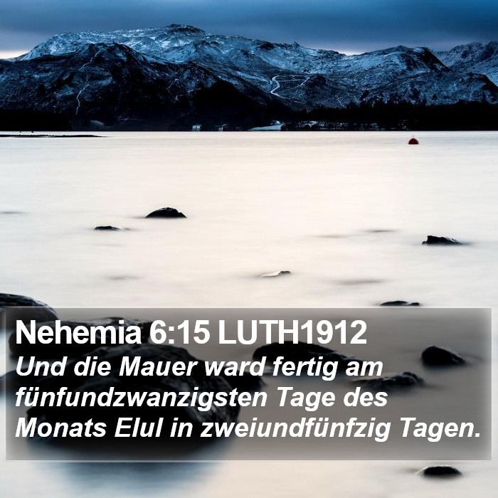 Nehemia 6:15 LUTH1912 Bible Study
