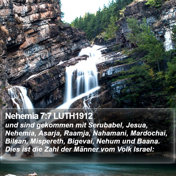 Nehemia 7:7 LUTH1912 Bible Study