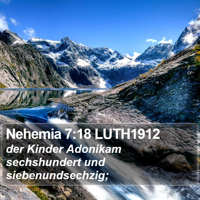 Nehemia 7:18 LUTH1912 Bible Study