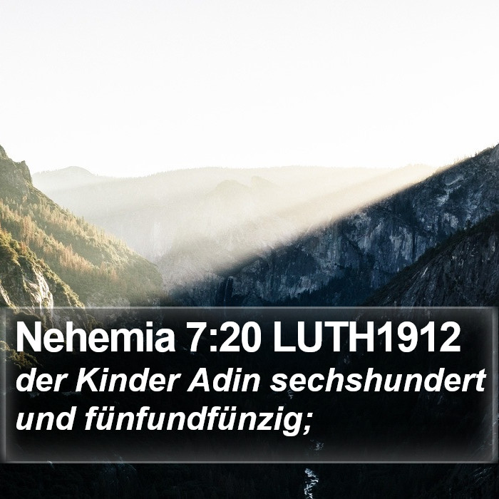 Nehemia 7:20 LUTH1912 Bible Study