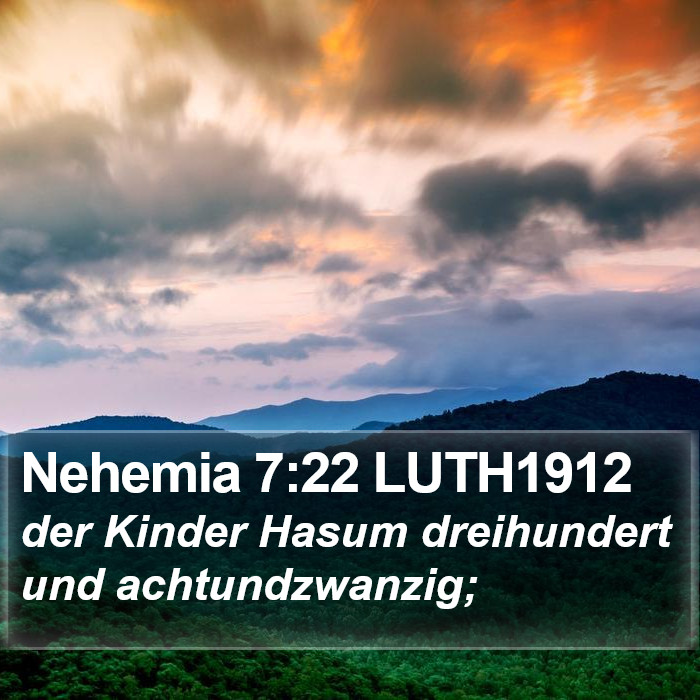 Nehemia 7:22 LUTH1912 Bible Study