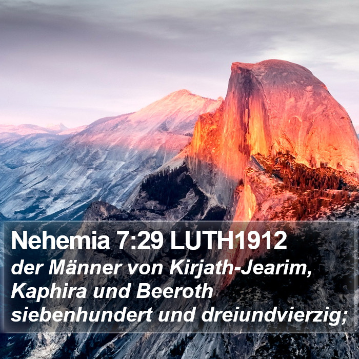 Nehemia 7:29 LUTH1912 Bible Study