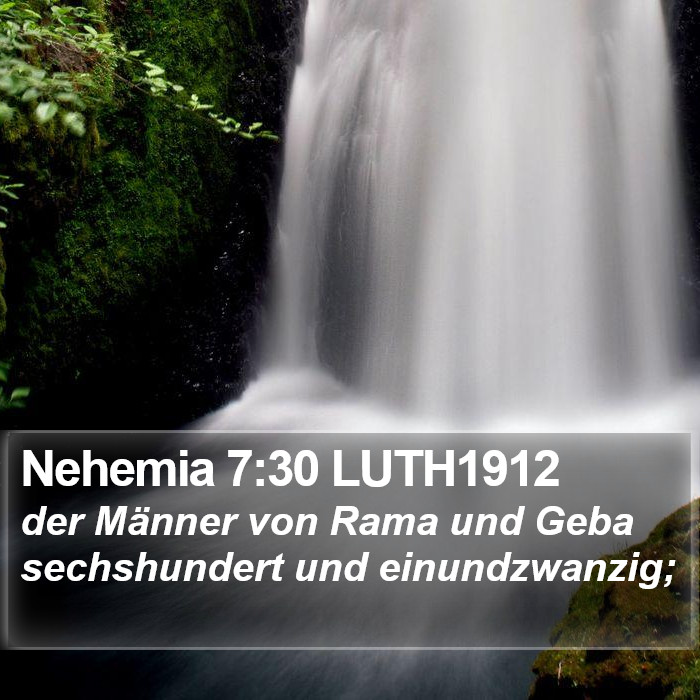 Nehemia 7:30 LUTH1912 Bible Study