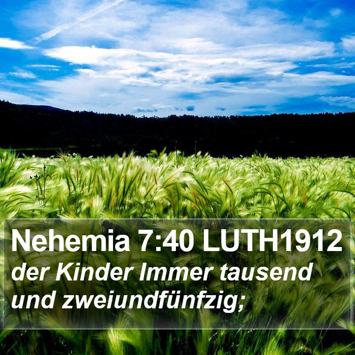 Nehemia 7:40 LUTH1912 Bible Study