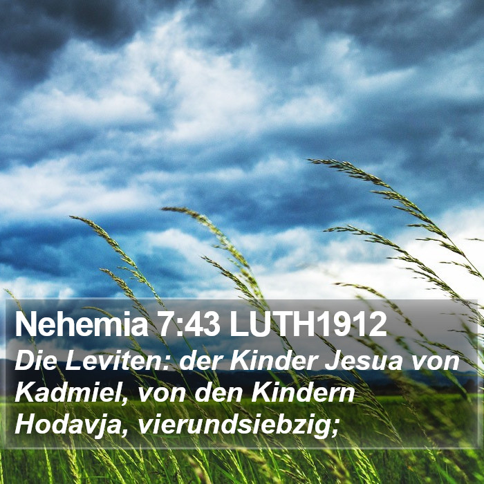 Nehemia 7:43 LUTH1912 Bible Study