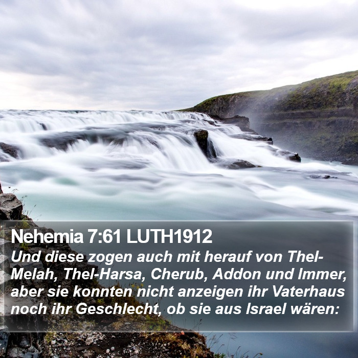 Nehemia 7:61 LUTH1912 Bible Study