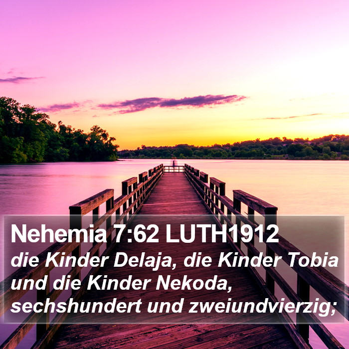 Nehemia 7:62 LUTH1912 Bible Study