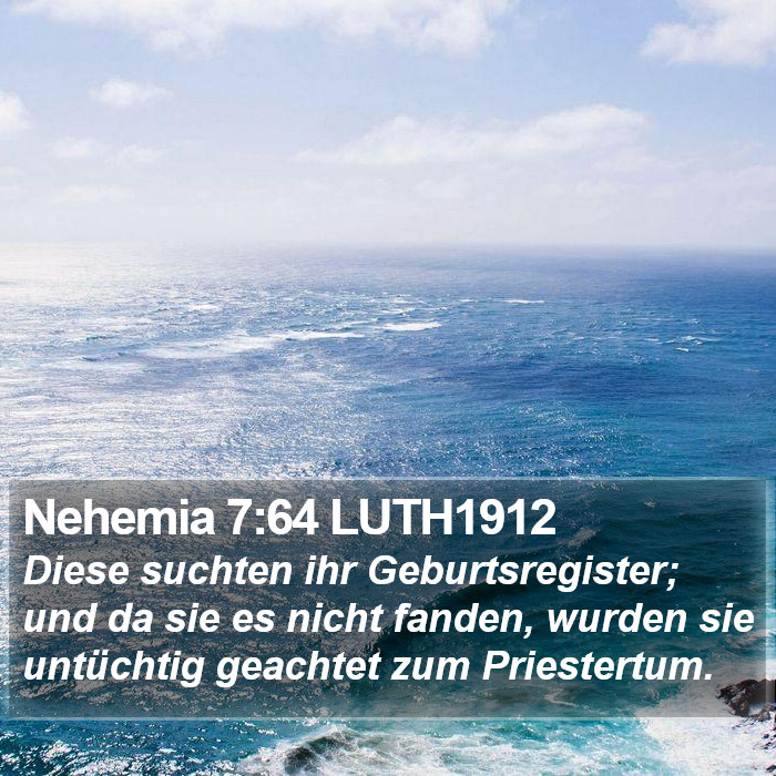 Nehemia 7:64 LUTH1912 Bible Study