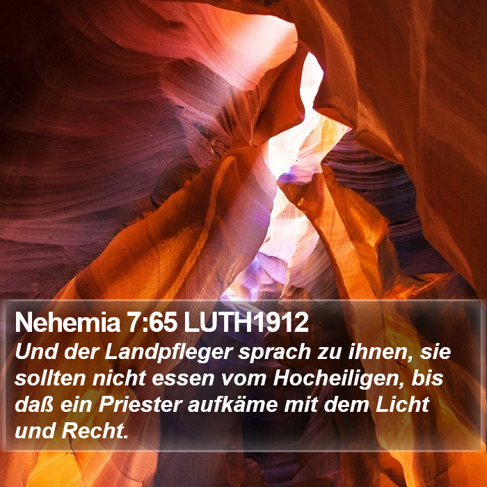 Nehemia 7:65 LUTH1912 Bible Study