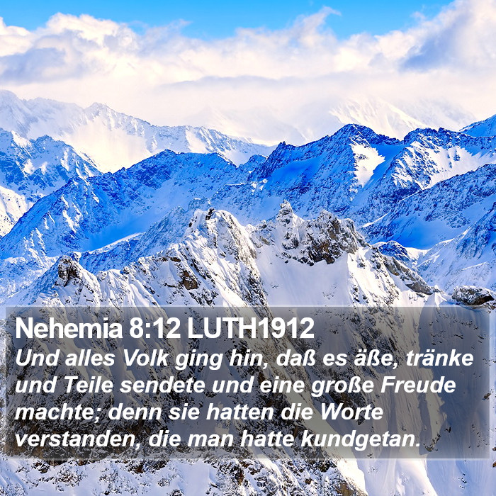 Nehemia 8:12 LUTH1912 Bible Study