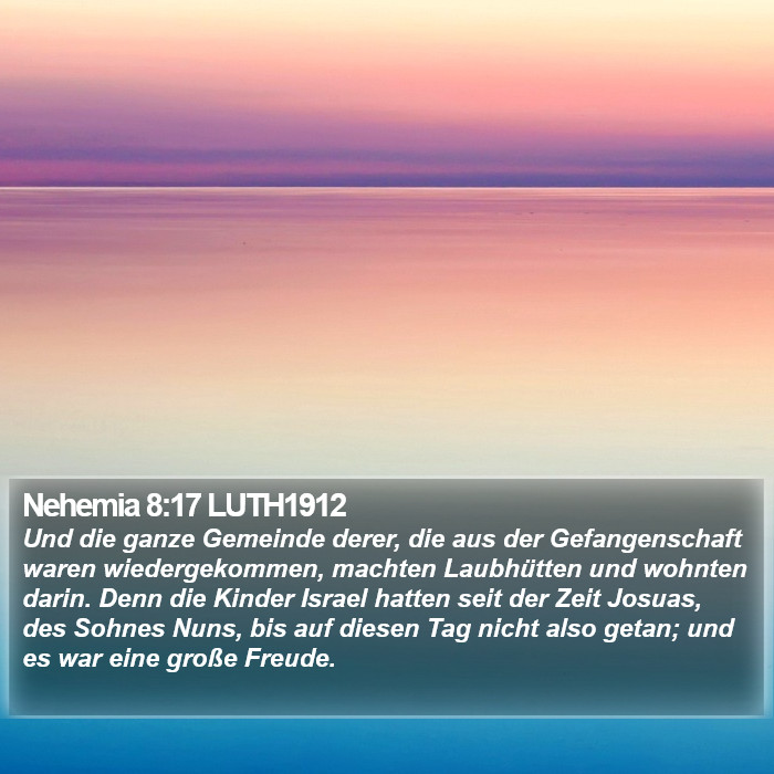 Nehemia 8:17 LUTH1912 Bible Study