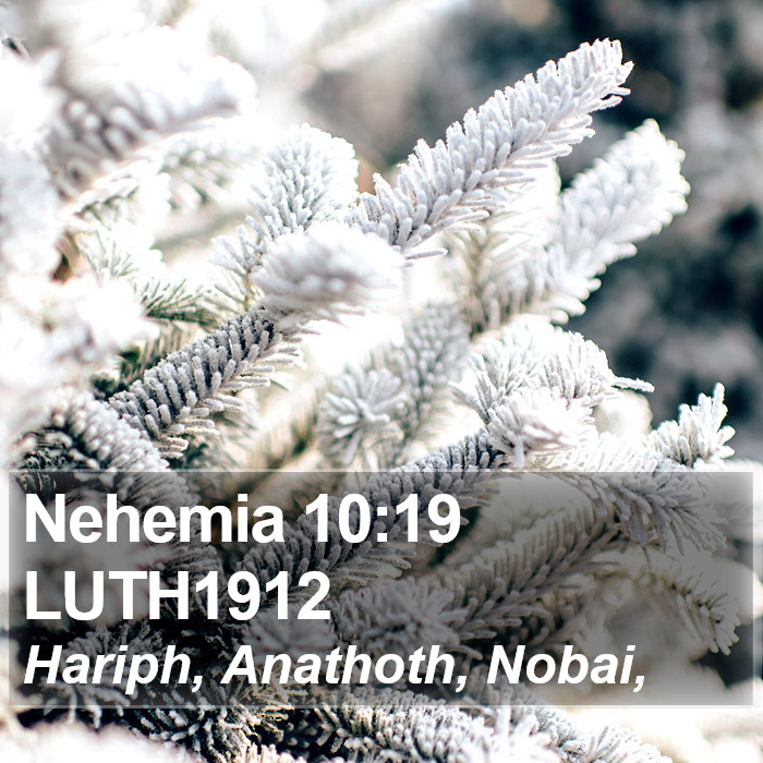 Nehemia 10:19 LUTH1912 Bible Study