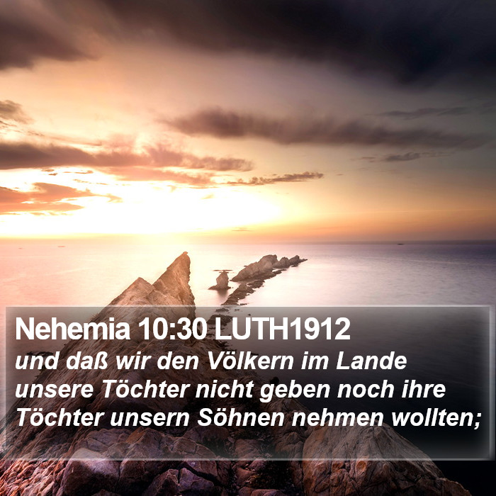 Nehemia 10:30 LUTH1912 Bible Study